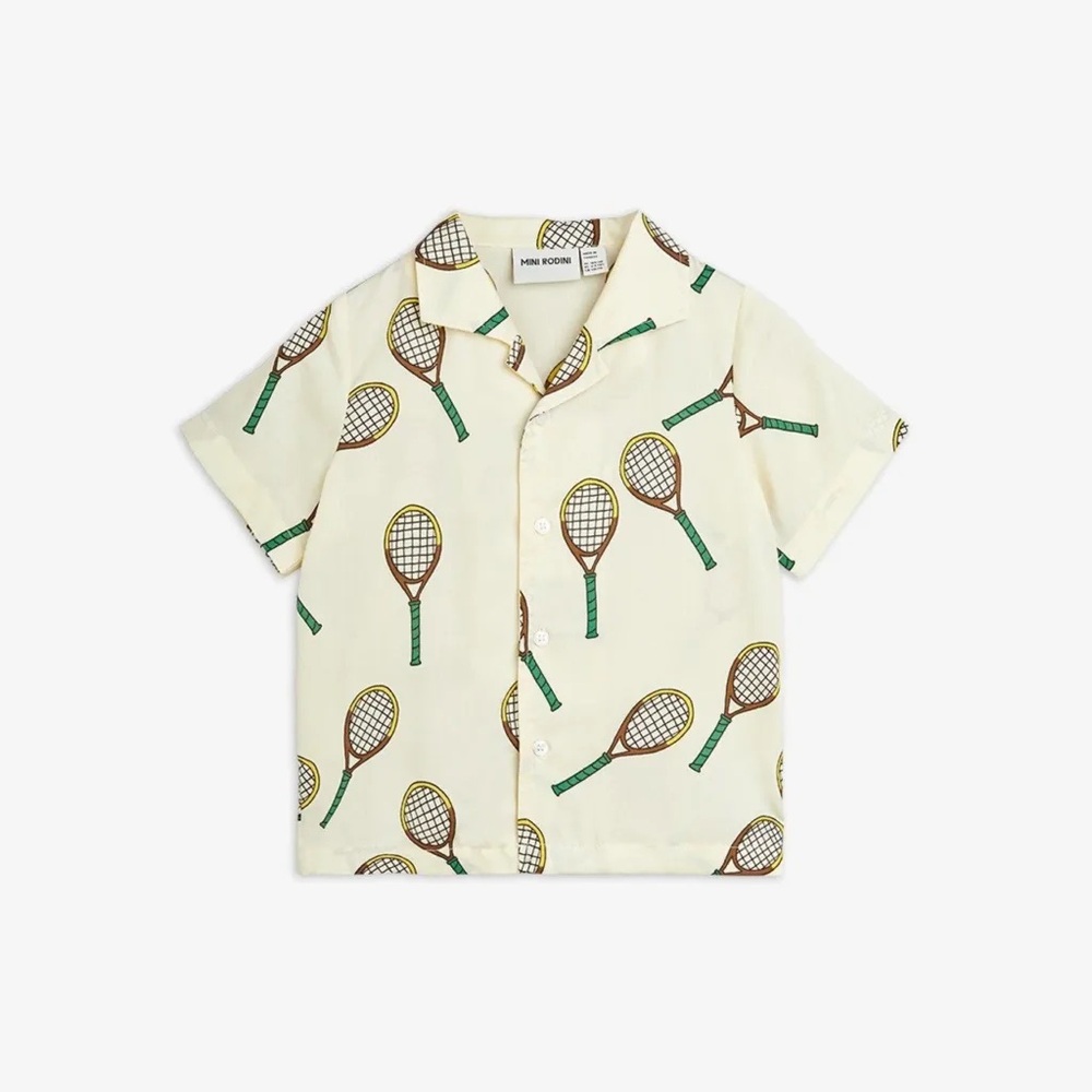 Mini Rodini Cream Tennis Print Set - Size 1.5-3y - Picture 2 of 5